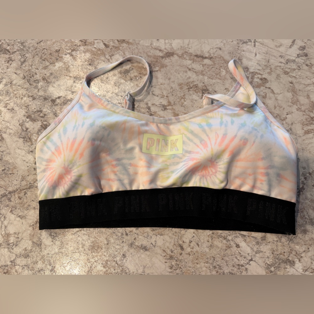 PINK Tie Dye Sports Bra Large